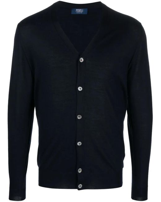 Fedeli Vest Met Knopen in het Blue voor heren