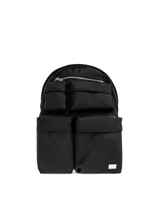 DIESEL Black Multiple Pockets Logo Backpack