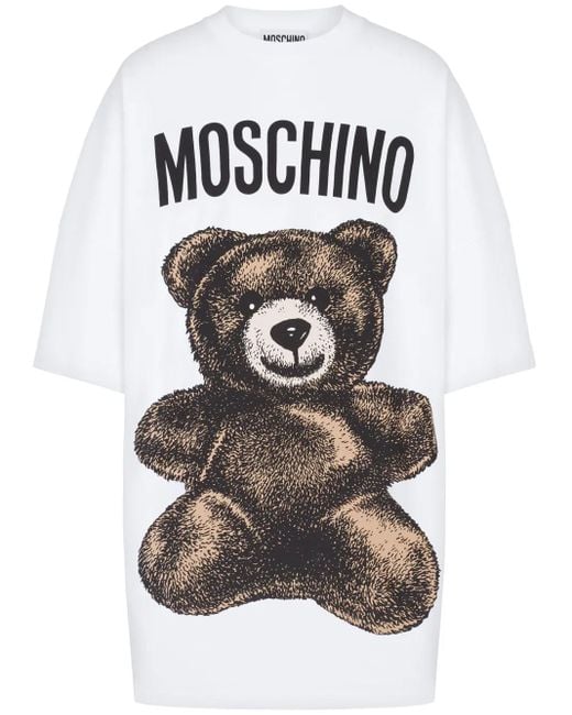 Moschino White Teddy Bear-Print T-Shirt for men