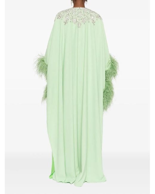 Abito Con Decorazione di Dina Melwani in Green