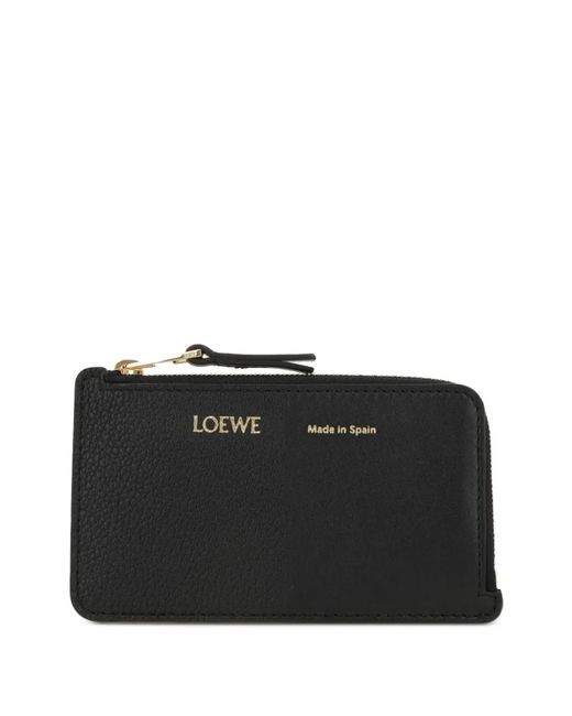 Loewe Black Grained-Leather Card Holder