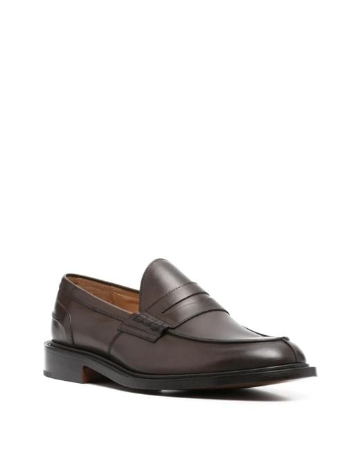 Tricker's Gray Leather Loafers for men