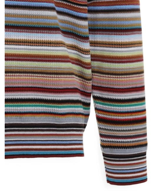 Paul Smith Multicolor Fine Knit Striped Sweater for men