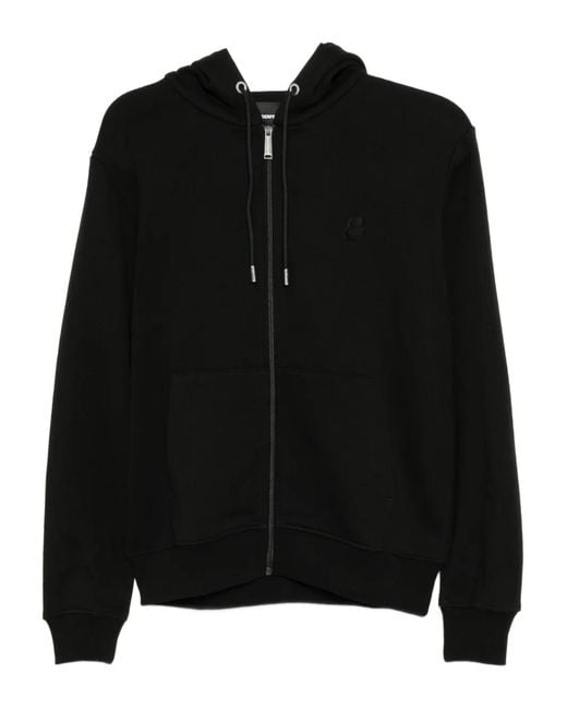 Karl Lagerfeld Black Kameo Zip Up Hoodie for men