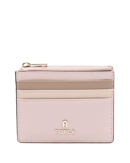 Furla Pink Camelia S Leather Card Holder