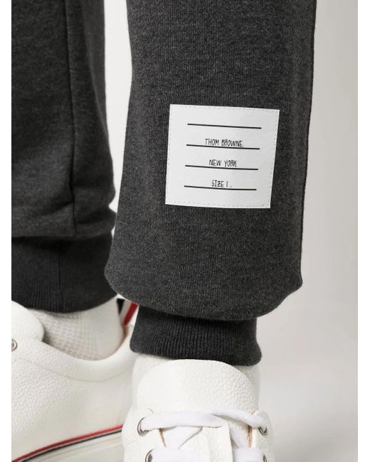 Thom Browne Gray Signature 4-Bar Stripe Track Pants for men