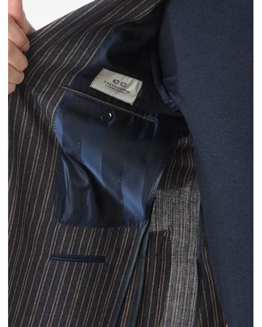 Corneliani Gray Striped Blazer for men