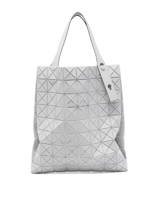 Issey Miyake Gray Prism Plus Geometric-Pattern Tote Bag