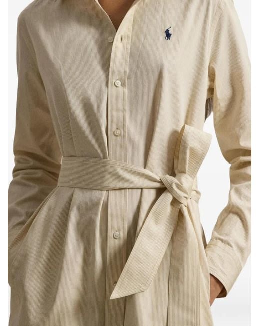 Polo Ralph Lauren Natural Belted Shirt Midi Dress