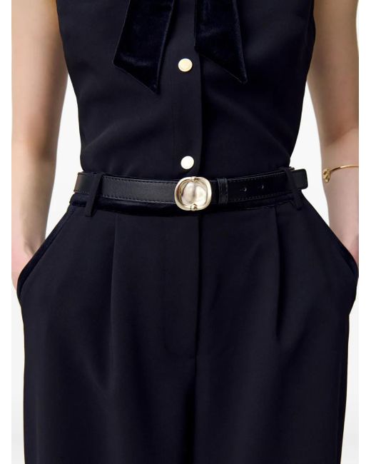 Claudie Pierlot White Buckled Leather Belt