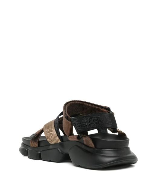 Undercover Black Cross-Straps Sandals