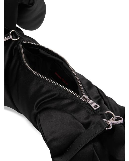 Simone Rocha Black Hare Padded Satin Cross Body Bag