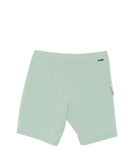 Vissla Green Solid Sets Patch-Detail Swim Shorts for men