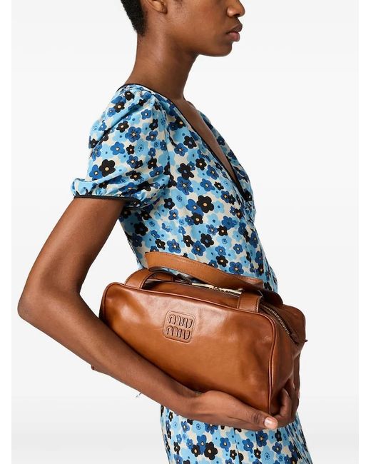 Miu Miu Blue Crêpe De Chine Dress