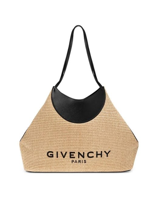 Givenchy Natural Logo-Embroidered Woven Tote Bag