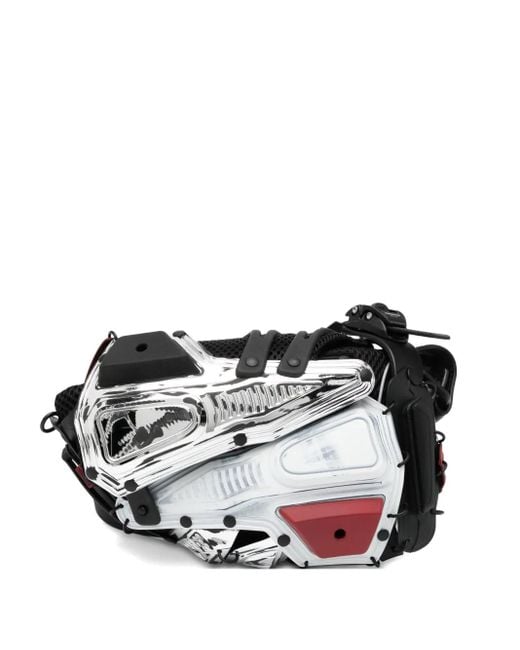 Sac Porté Épaule À Design Patchwork Innerraum en coloris White