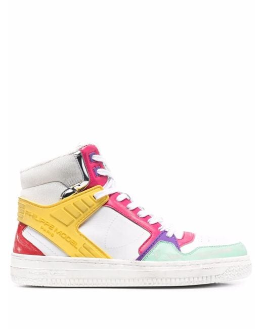 Philippe Model Pink Lghd High-Top Sneakers