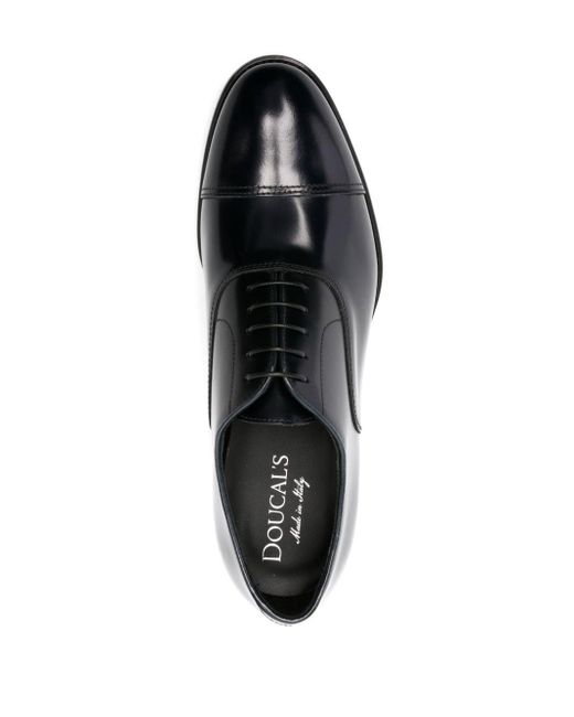 Doucal's Black Lace-up Leather Brogues for men