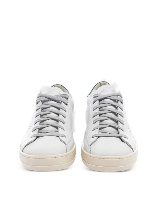 P448 White John Logo-Perforated Sneakers for men