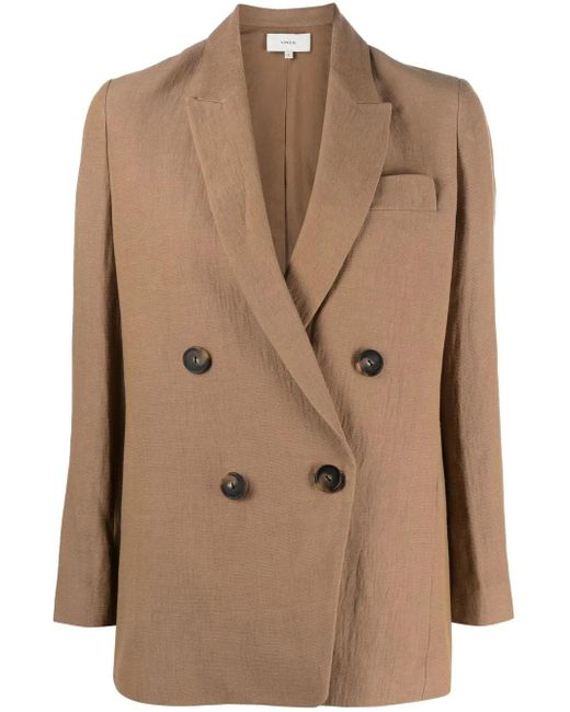 Vince Natural Double-Breasted Blazer