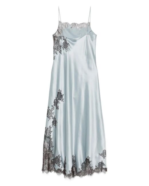 Carine Gilson Blue Silk Nightdress