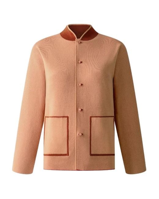 Shanghai Tang Red Reversible Buttoned Cardigan