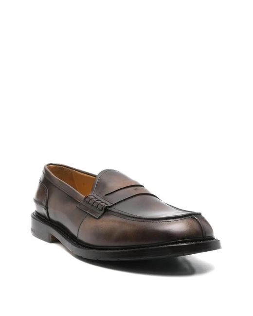 Premiata Gray Penny Slot Detail Leather Loafers for men
