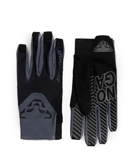 Dynafit Black Dna Logo-Print Panelled Gloves