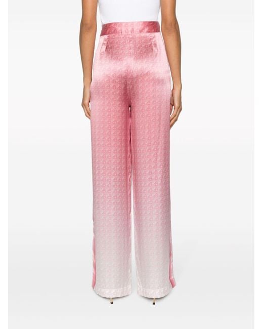 Casablancabrand Pink Morning City View Silk Trousers
