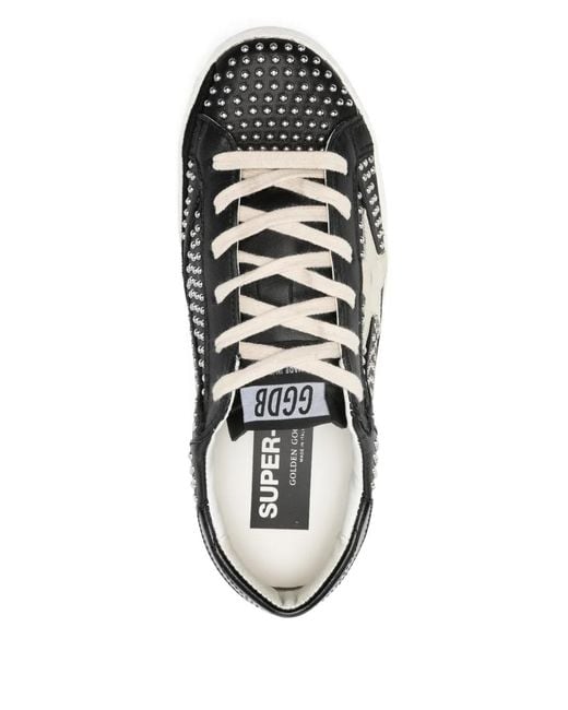 Golden Goose Deluxe Brand Black Super-Star Studded Sneakers