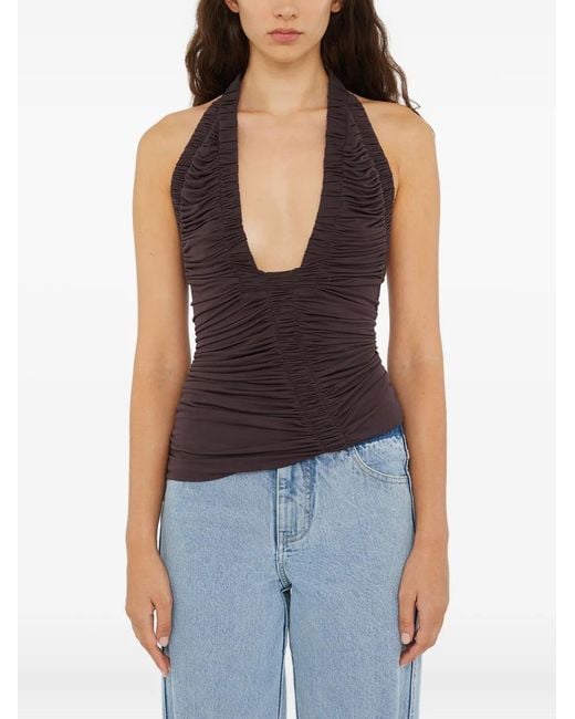 Christopher Esber Blue Orion Ruched Top