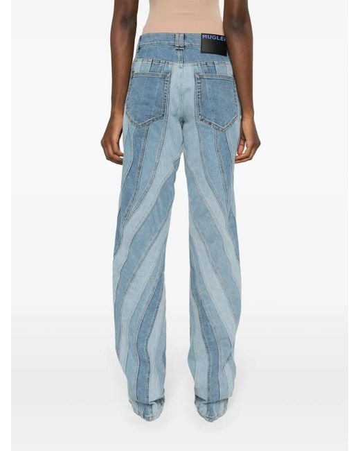 Vaqueros Rectos Spiral Mugler de color Blue