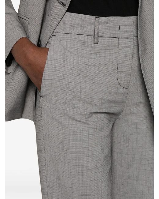 NINA 14.7 Gray Micro-Check Trousers