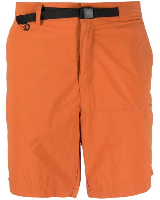 K-Way Orange Belted Nylon Shorts for men