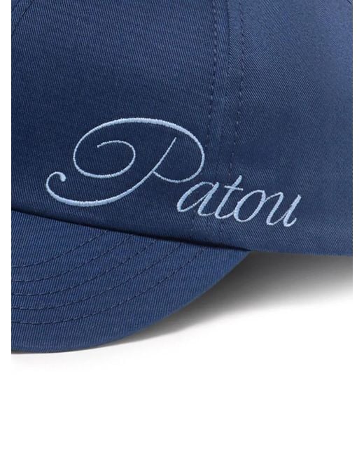 Patou Blue Logo-Embroidered Cap