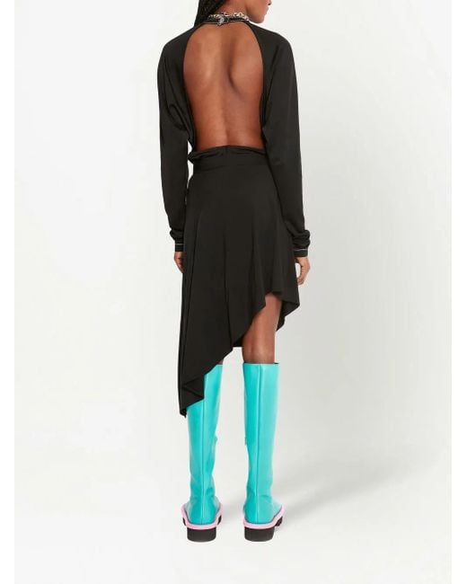J.W. Anderson Black Asymmetric Gathered Skirt