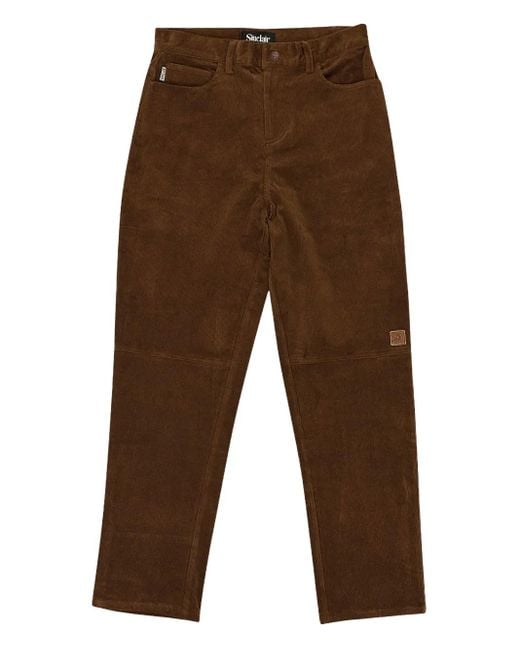 Pantaloni Dritti A Coste di Sinclair in Brown da Uomo
