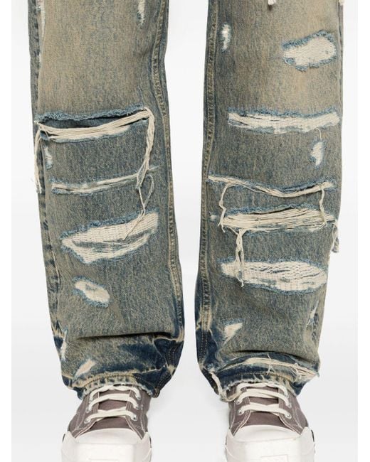 Represent Gray R3d Double Destroyer Straight-leg Jeans for men