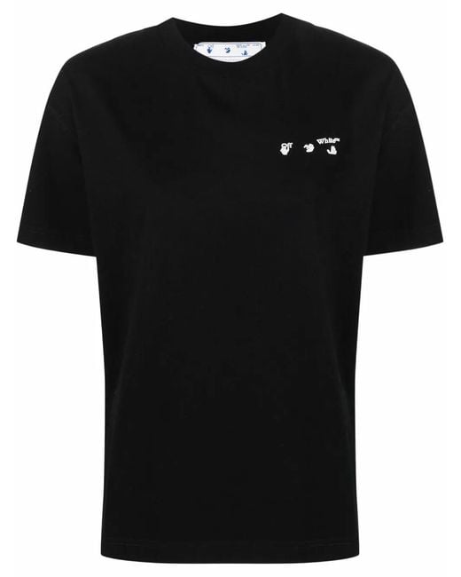 Off-White c/o Virgil Abloh Black Logo-Print T-Shirt