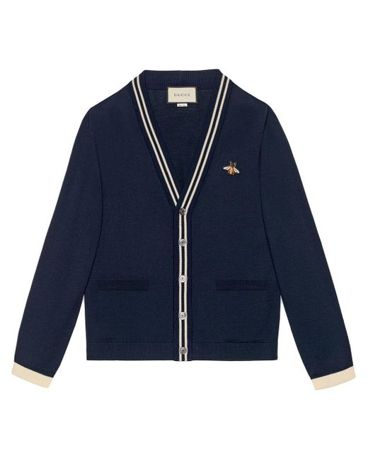 メンズ Gucci グッチビー(ハチ) ウールニット カーディガン メンズ Gucci グッチビー(ハチ) ウールニット カーディガン