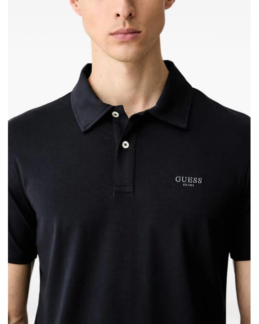 Guess Black Short-Sleeve Polo Shirt for men