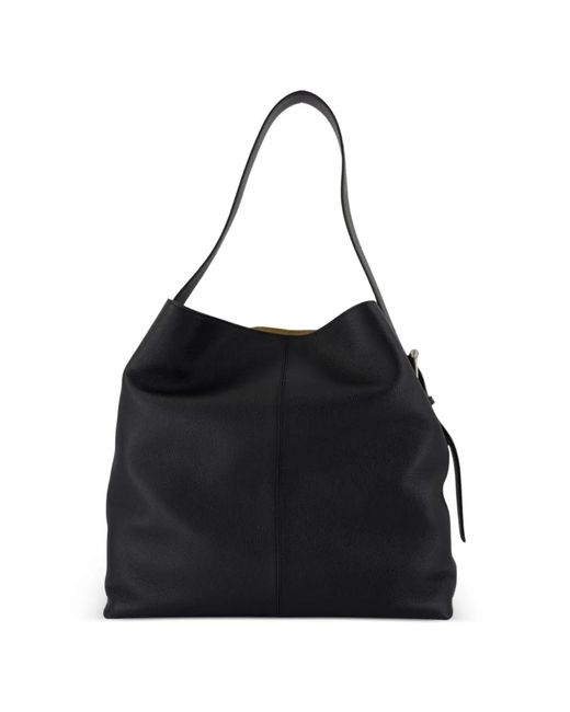 Alexander McQueen Black Logo-Appliqué Shoulder Bag