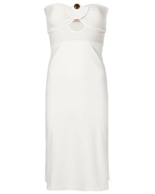 Adriana Degreas White Trägerloses Kleid
