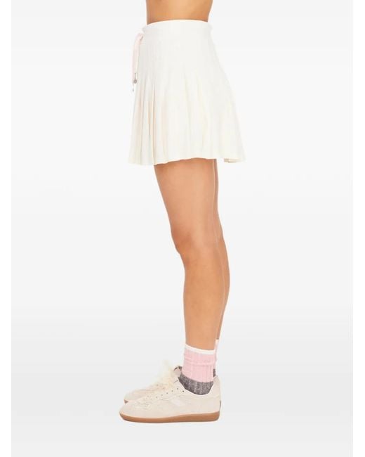 The Upside Natural Cadiz Pleated Mini Skirt