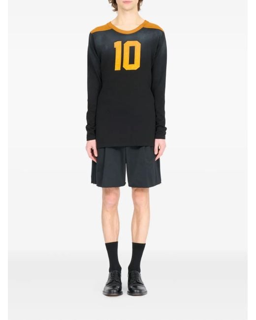 Maison Margiela Black Long-Sleeved T-Shirt With Inserts for men