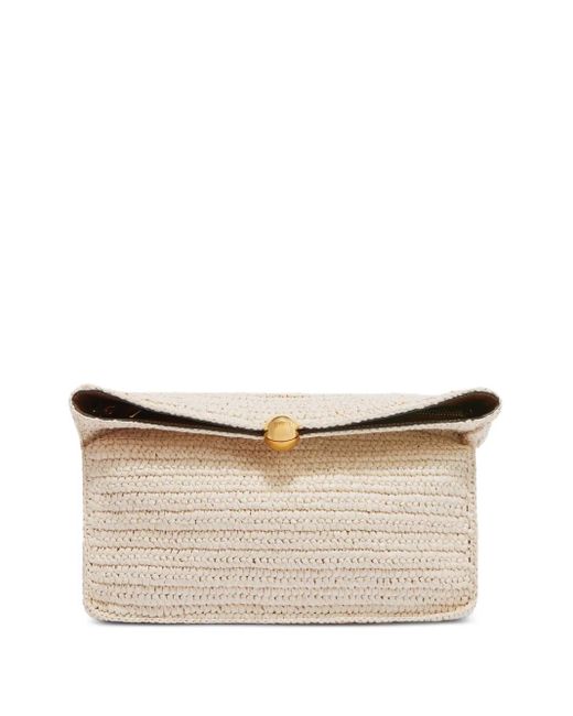 Furla Natural Raffia Clutch Bag