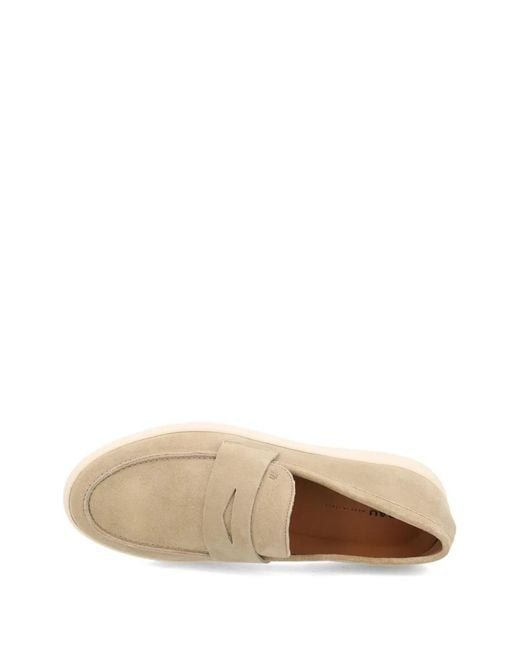 Frau White Saddle-Detail Loafers for men