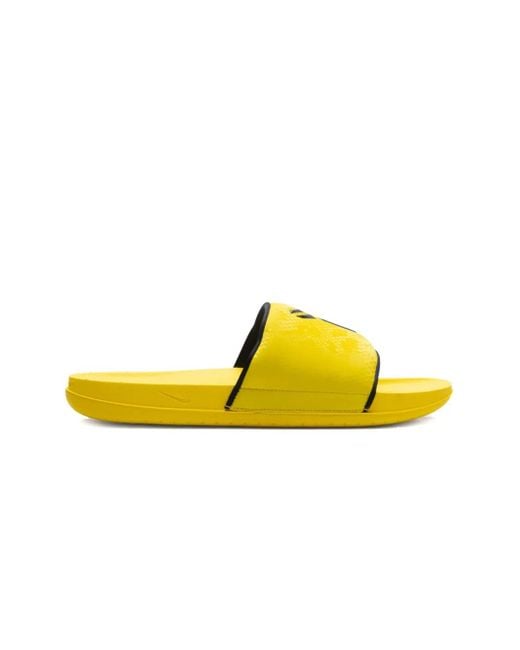 Nike Yellow Kobe Offcourt Slides for men