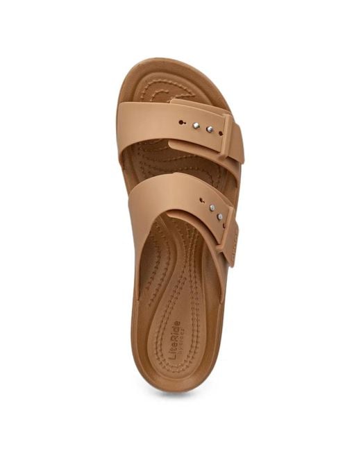 CROCSTM White Brooklyn Platform Slides