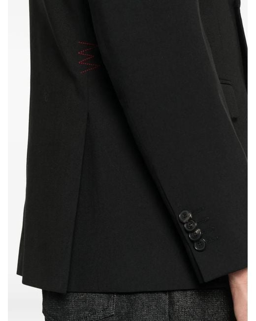 Amaranto Black Double-Breasted Blazer for men